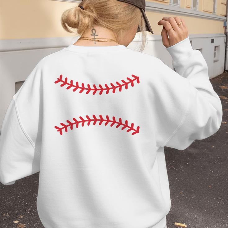Cute Baseball Mom Laces Little League Women's Mother's Day Women's Sweatshirt Back Print Cute Baseball Mom Laces Little League Women's Mother's Day Women's Sweatshirt Back Print