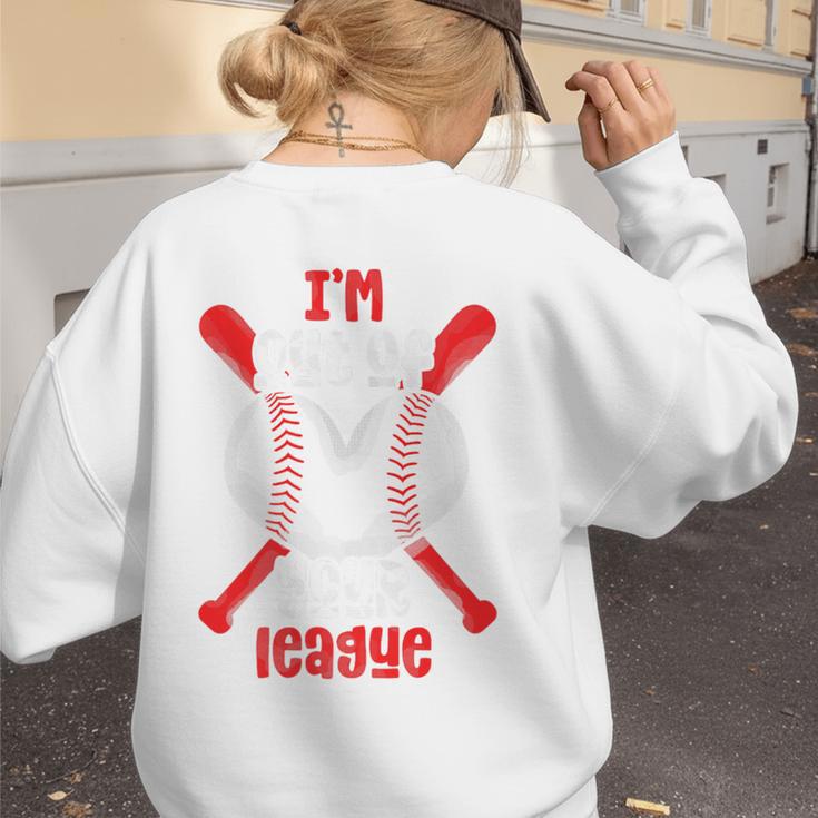 Cute Baseball Mom Out Of Your League Mommy Sports Players Premium Women's Sweatshirt Back Print Cute Baseball Mom Out Of Your League Mommy Sports Players Premium Women's Sweatshirt Back Print