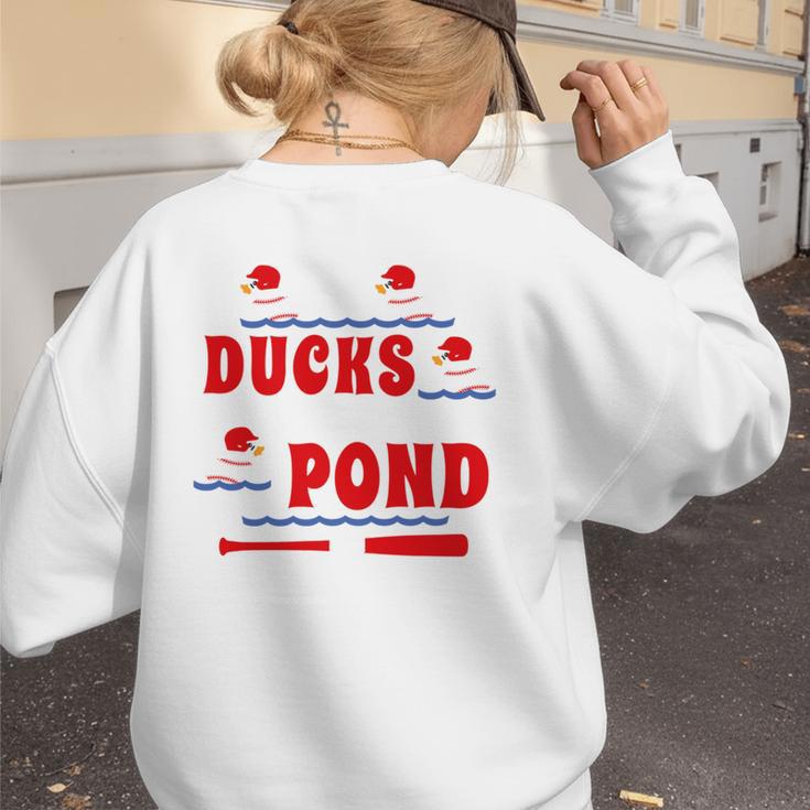 Cute Ducks On The Pond Cute Baseball Mom T-Shirt Women's Sweatshirt Back Print Cute Ducks On The Pond Cute Baseball Mom T-Shirt Women's Sweatshirt Back Print