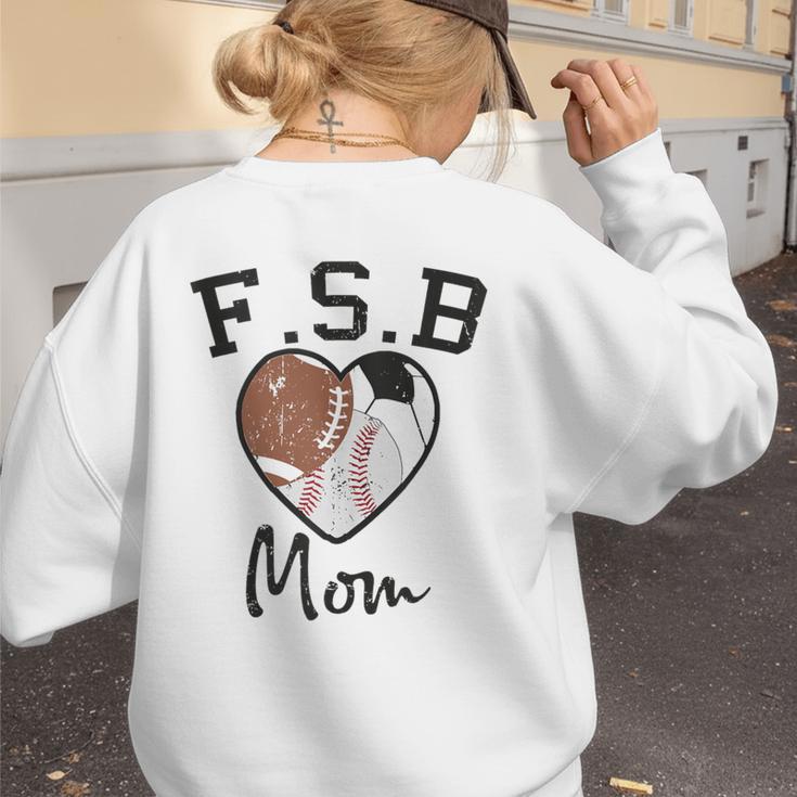 Football Soccer Baseball Mom For Women Women's Sweatshirt Back Print