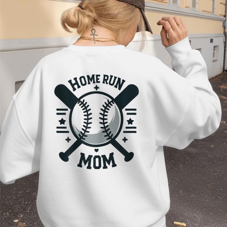 Home Run Mom Shirt Baseball Mom Mother's Day Women's Sweatshirt Back Print Home Run Mom Shirt Baseball Mom Mother's Day Women's Sweatshirt Back Print