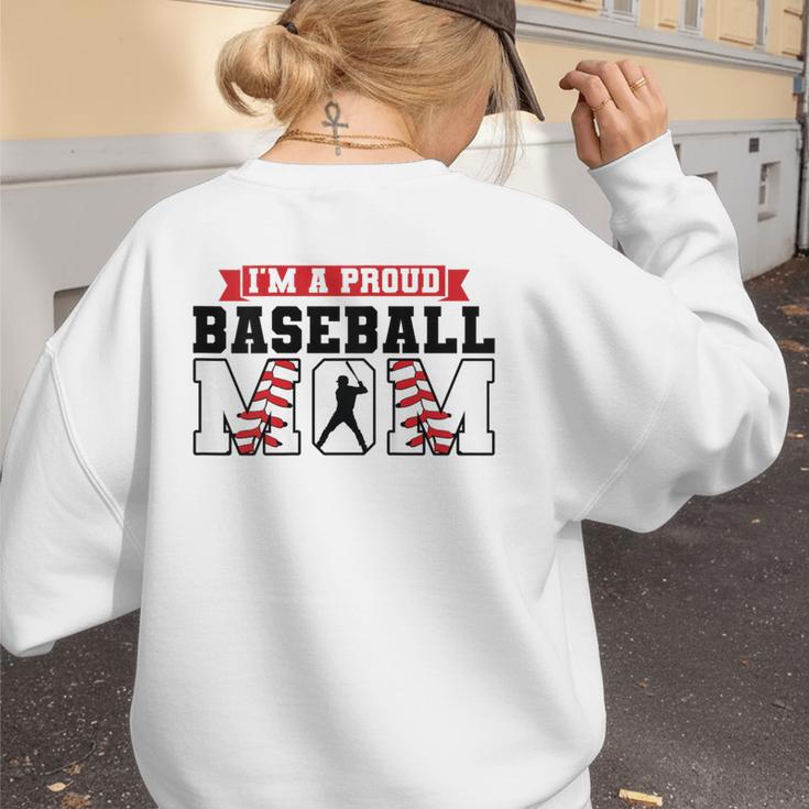 I'm a Proud Baseball Mom Baseball Women's Sweatshirt Back Print I'm a Proud Baseball Mom Baseball Women's Sweatshirt Back Print
