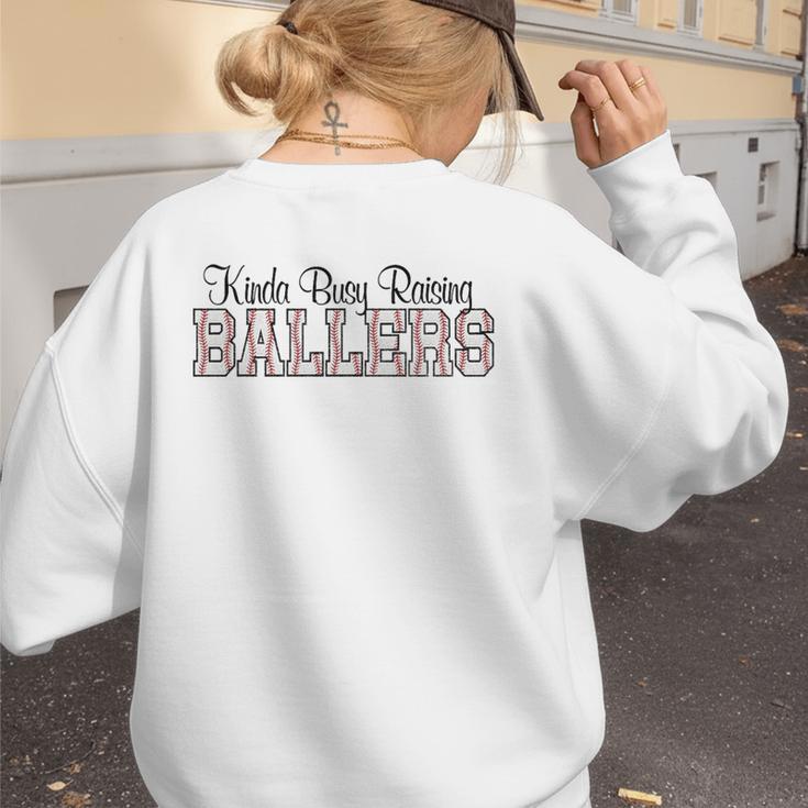 Kinda Busy Raising Ballers Funny Baseball Mom Mother's Day Premium Tri-Blend Women's Sweatshirt Back Print Kinda Busy Raising Ballers Funny Baseball Mom Mother's Day Premium Tri-Blend Women's Sweatshirt Back Print