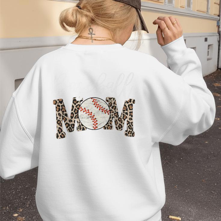 Leopard Baseball Mom Matching Baseball Mama Family Matching Premium Women's Sweatshirt Back Print Leopard Baseball Mom Matching Baseball Mama Family Matching Premium Women's Sweatshirt Back Print