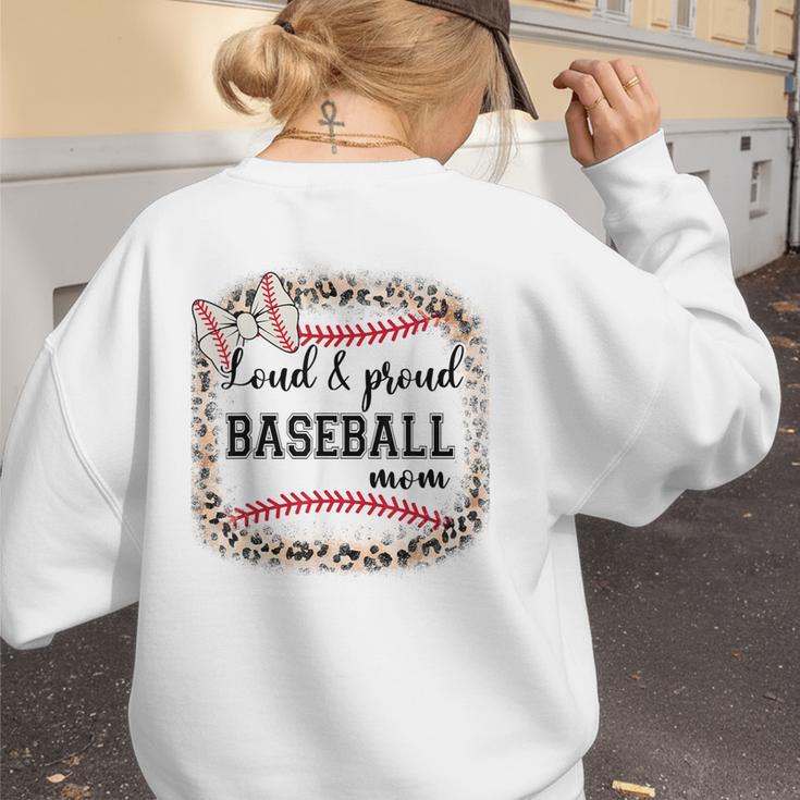 Loud & Proud Baseball Mom Women Women's Sweatshirt Back Print Loud & Proud Baseball Mom Women Women's Sweatshirt Back Print