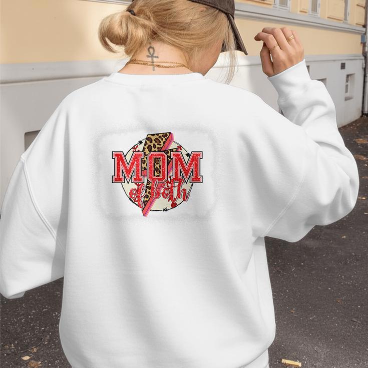 Mom Of Both Baseball Mom Mommy Premium Women's Sweatshirt Back Print Mom Of Both Baseball Mom Mommy Premium Women's Sweatshirt Back Print