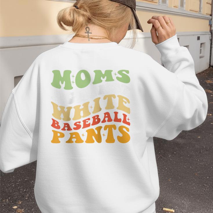 Moms Against Baseball Pants Retro Baseball Mom Raglan Baseball Tee Women's Sweatshirt Back Print Moms Against Baseball Pants Retro Baseball Mom Raglan Baseball Tee Women's Sweatshirt Back Print
