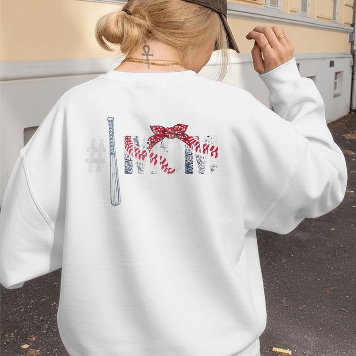 Number One Baseball Mom For Mothers Day Baseball Mommy Premium Women's Sweatshirt Back Print Number One Baseball Mom For Mothers Day Baseball Mommy Premium Women's Sweatshirt Back Print