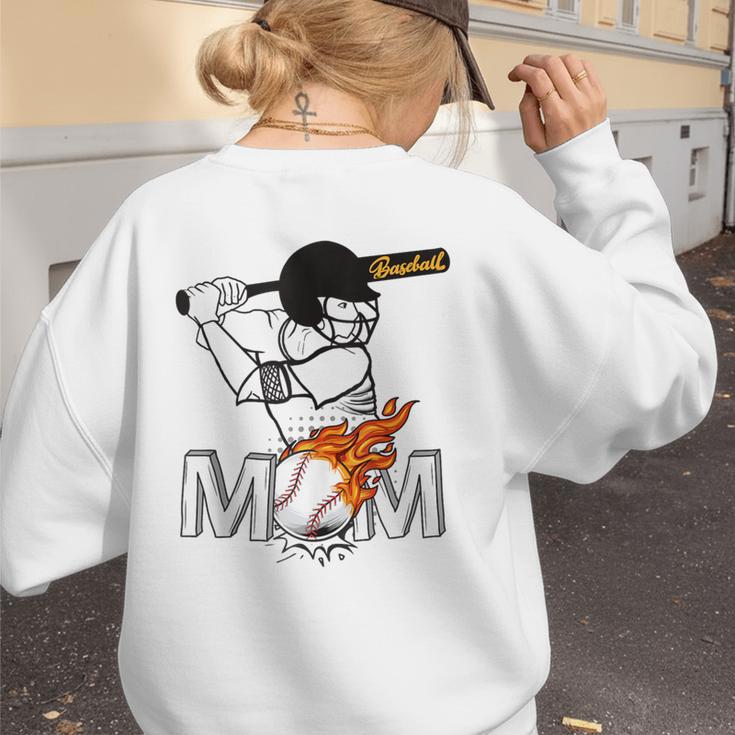 Proud Baseball MOM Sports & Softball Nostalgia Women's Sweatshirt Back Print Proud Baseball MOM Sports & Softball Nostalgia Women's Sweatshirt Back Print