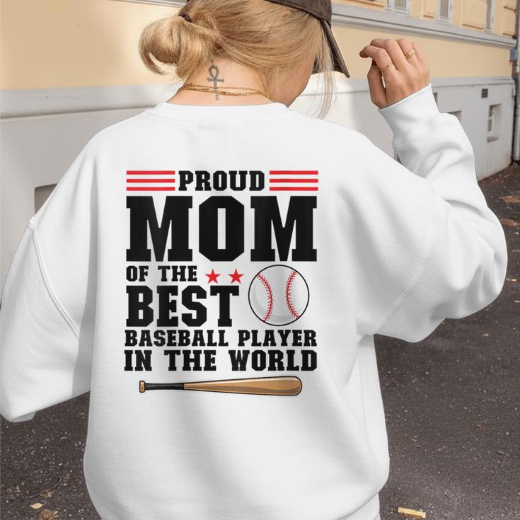 Proud Mom Of An Awesome Baseball Baseball Mom Women's Sweatshirt Back Print