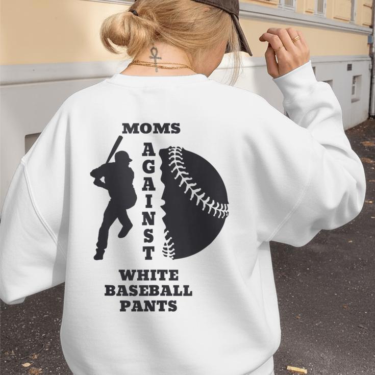 Retro Moms Against Baseball Pants Baseball Mom Women's Sweatshirt Back Print Retro Moms Against Baseball Pants Baseball Mom Women's Sweatshirt Back Print