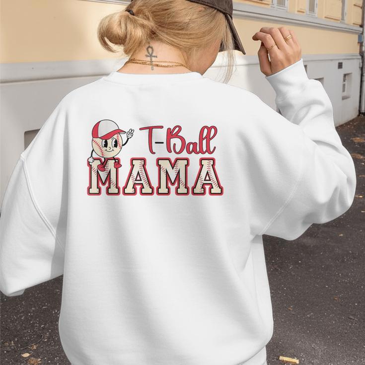 Retro Tball Mama Art Baseball Mom Softball Women's Sweatshirt Back Print Retro Tball Mama Art Baseball Mom Softball Women's Sweatshirt Back Print