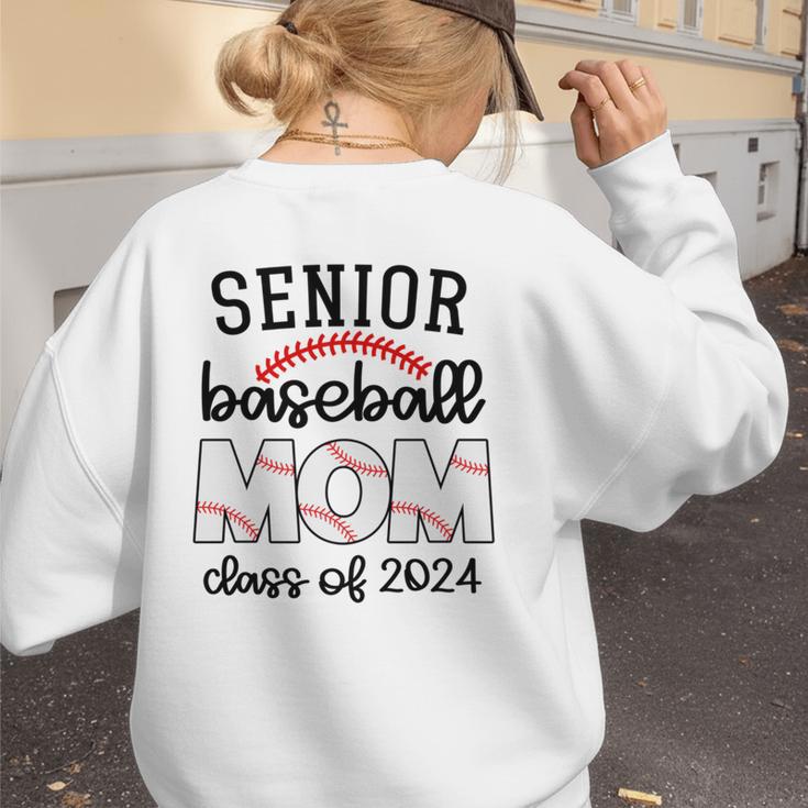 Senior Baseball Mom Class Of 2024 High School College Sports Women's Sweatshirt Back Print Senior Baseball Mom Class Of 2024 High School College Sports Women's Sweatshirt Back Print