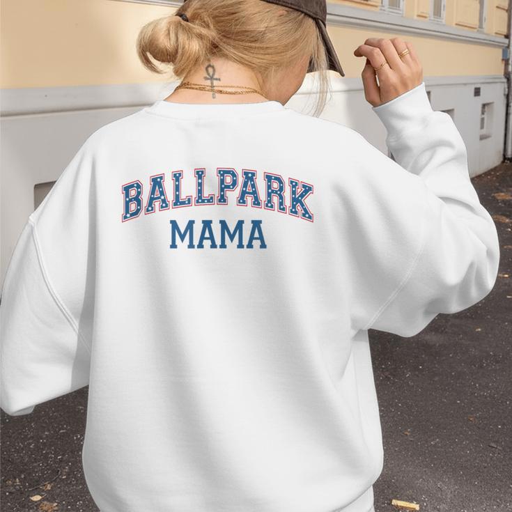 Spring 2024 Season Cute Baseball Mom Ballpark Mama Women's Sweatshirt Back Print