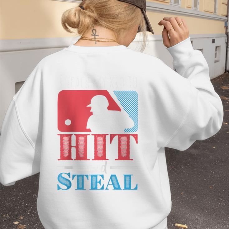 I Teach My Kid Baseball Mom Vintage Coach Baseball Raglan Baseball Tee Women's Sweatshirt Back Print I Teach My Kid Baseball Mom Vintage Coach Baseball Raglan Baseball Tee Women's Sweatshirt Back Print