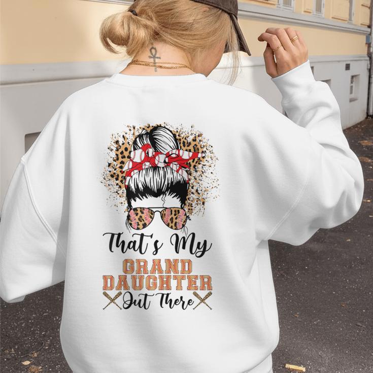 That's My Granddaughter Out There Baseball Mom Mother's Day Women's Sweatshirt Back Print That's My Granddaughter Out There Baseball Mom Mother's Day Women's Sweatshirt Back Print