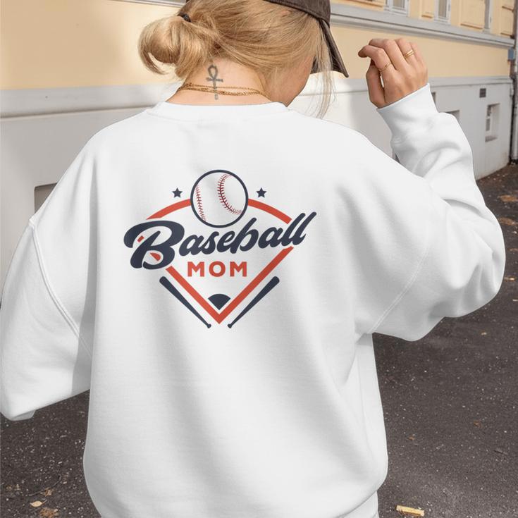 Vintage Baseball Mom Ballpark Momma Baseball Lover Women's Sweatshirt Back Print Vintage Baseball Mom Ballpark Momma Baseball Lover Women's Sweatshirt Back Print