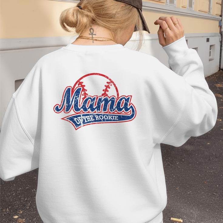 Vintage Baseball Mom Of The Rookies Women's Sweatshirt Back Print