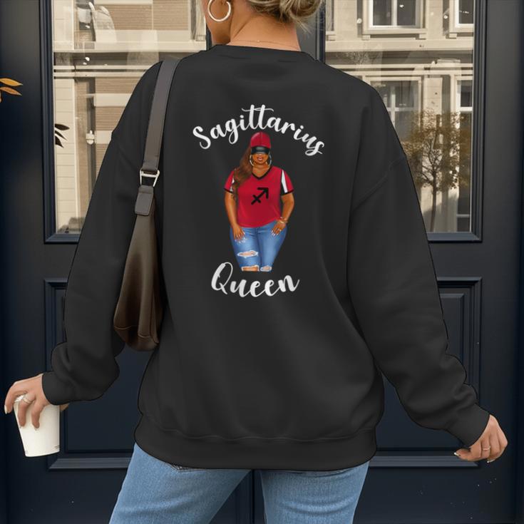 African American Baseball Mom Sagittarius Queen Zodiac Sign Women's Sweatshirt Back Print African American Baseball Mom Sagittarius Queen Zodiac Sign Women's Sweatshirt Back Print