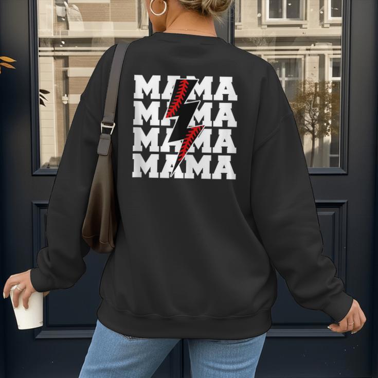 Baseball Mama Baseball Mom Women's Sweatshirt Back Print