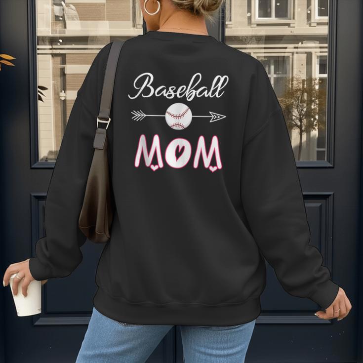 Baseball Mom Birthday Sport Baseball Sport Matching Family Women's Sweatshirt Back Print Baseball Mom Birthday Sport Baseball Sport Matching Family Women's Sweatshirt Back Print