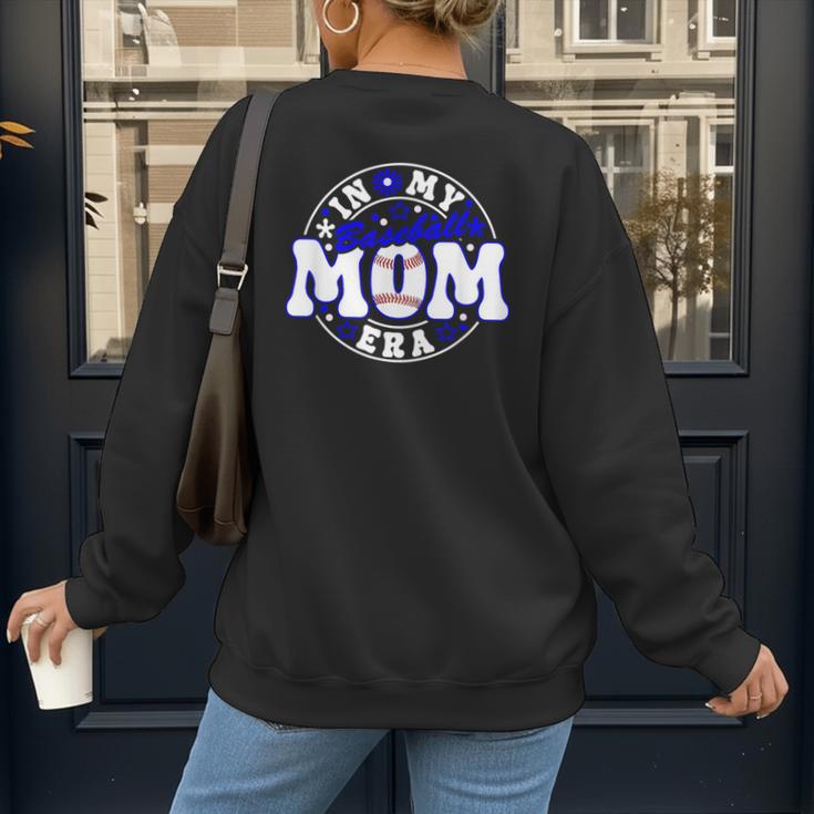 Baseball Mom Era Player Mother Game Day Women's Sweatshirt Back Print Baseball Mom Era Player Mother Game Day Women's Sweatshirt Back Print