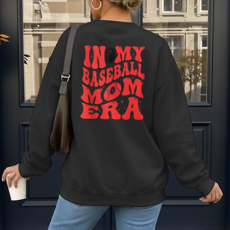 In My Baseball Mom Era Red Women's Sweatshirt Back Print In My Baseball Mom Era Red Women's Sweatshirt Back Print