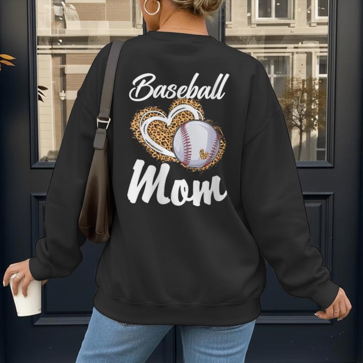 Baseball Mom Grandma Leopard Baseball Lover Fan Women's Sweatshirt Back Print Baseball Mom Grandma Leopard Baseball Lover Fan Women's Sweatshirt Back Print