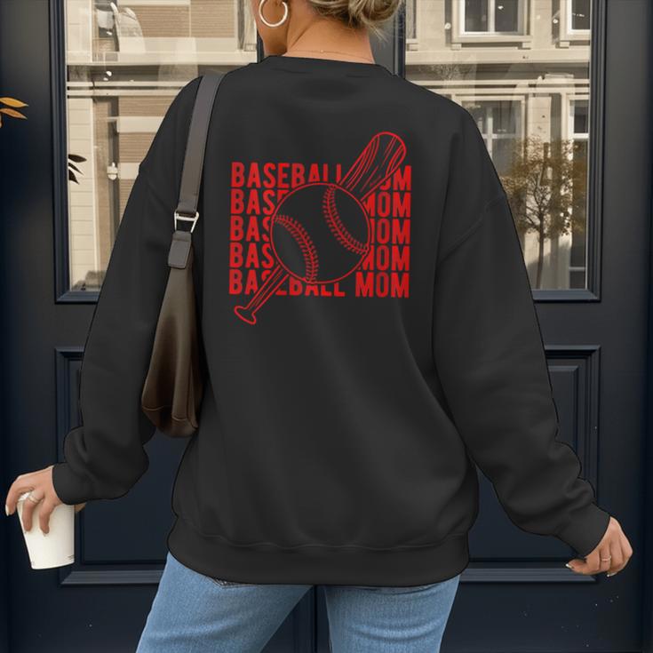 Baseball Mom Homerun Best Mom Sport Player Women's Sweatshirt Back Print Baseball Mom Homerun Best Mom Sport Player Women's Sweatshirt Back Print