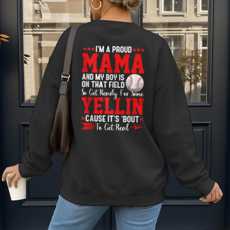 Baseball Mom Mama Baseball Lover Sport Mother's Day Women's Sweatshirt Back Print Baseball Mom Mama Baseball Lover Sport Mother's Day Women's Sweatshirt Back Print