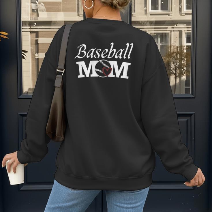 Baseball Mom Mother`s Day Women's Sweatshirt Back Print Baseball Mom Mother`s Day Women's Sweatshirt Back Print