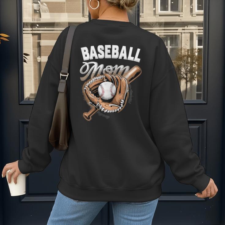 Baseball Mom Baseball Player Women's Sweatshirt Back Print