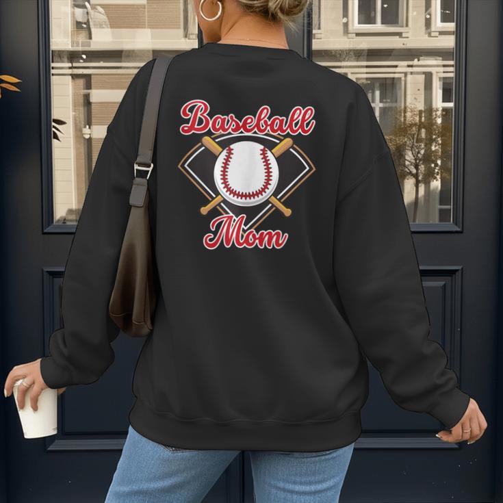 Baseball Mom T-Ball Mom Little League Mom Apparel Women's Sweatshirt Back Print