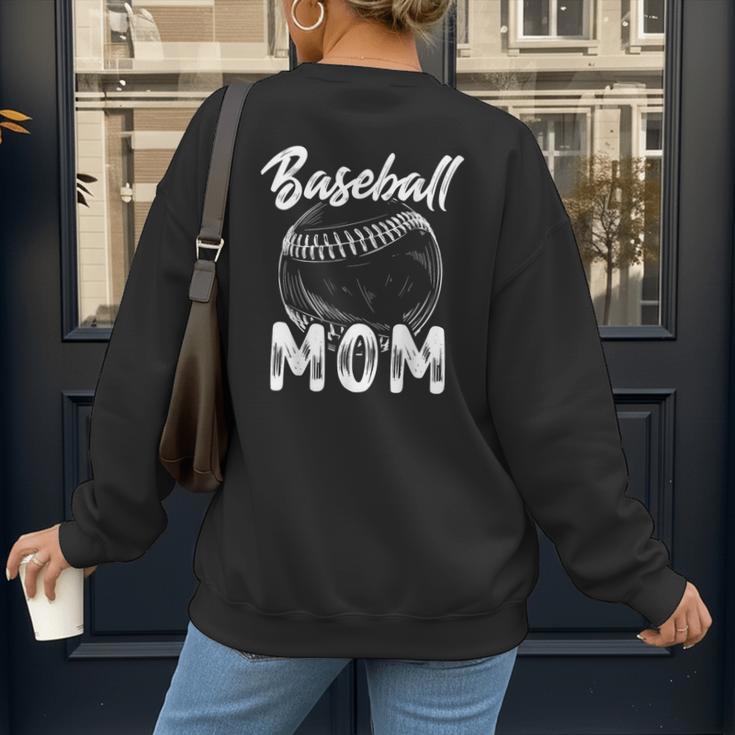 Baseball Mom For Women Family Matching Players Team Mommy Women's Sweatshirt Back Print Baseball Mom For Women Family Matching Players Team Mommy Women's Sweatshirt Back Print