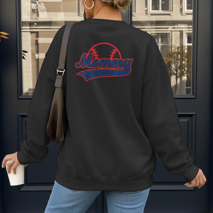 Baseball Mommy Of The Rookie Mom Birthday Baseball Women's Sweatshirt Back Print