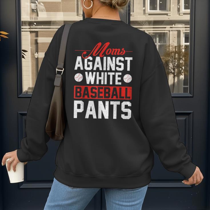 Baseball Moms Against White Baseball Pants Women's Sweatshirt Back Print Baseball Moms Against White Baseball Pants Women's Sweatshirt Back Print