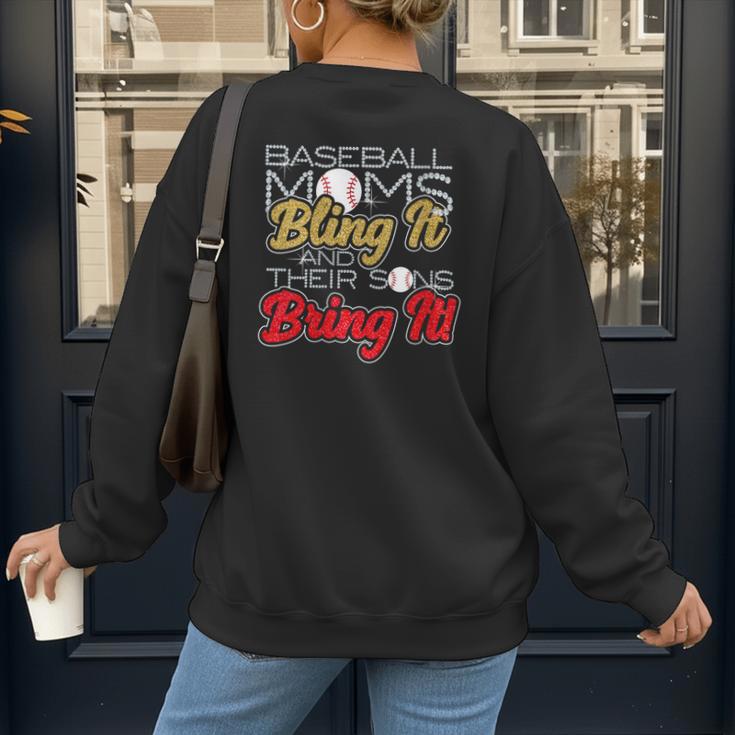 Baseball Moms Bling It & Their Sons Bring It For Women Women's Sweatshirt Back Print