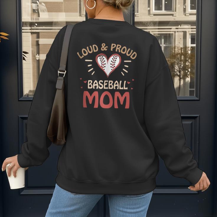 Baseball Moms Game Practice Sports School Kids Women's Sweatshirt Back Print