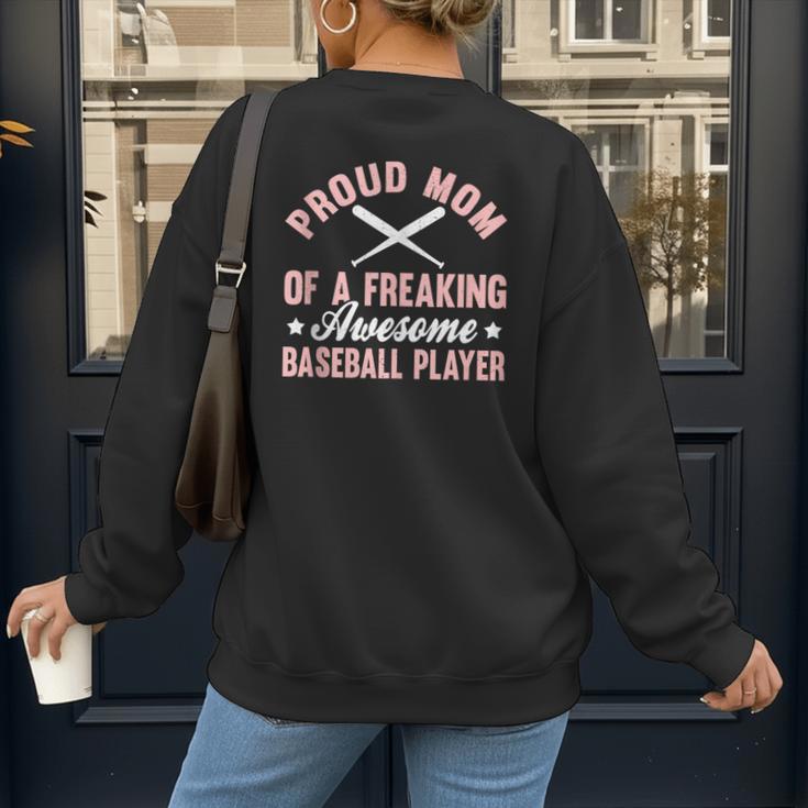 Baseball Player Pitcher Catcher Baseball Mom Mother Women's Sweatshirt Back Print Baseball Player Pitcher Catcher Baseball Mom Mother Women's Sweatshirt Back Print