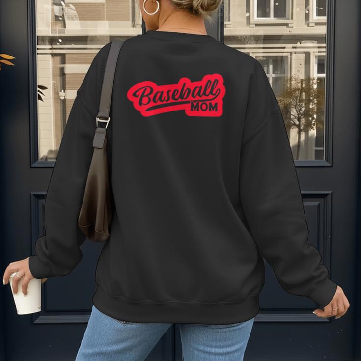 Baseball Softball Baseball Mom Baseball Women's Sweatshirt Back Print