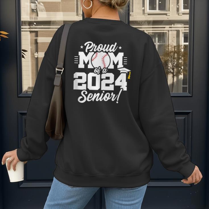 Class Of 2024 Senior Year Baseball Mom Senior 2024 Women's Sweatshirt Back Print