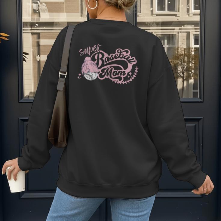 Cool Super Baseball Mom Cool Mother's Day Mama Woman Cute Women's Sweatshirt Back Print Cool Super Baseball Mom Cool Mother's Day Mama Woman Cute Women's Sweatshirt Back Print