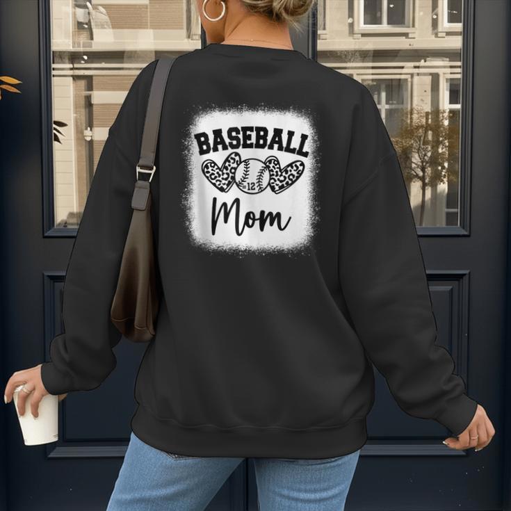 Custom Baseball Mom Number 12 Heart For Mom Women's Sweatshirt Back Print Custom Baseball Mom Number 12 Heart For Mom Women's Sweatshirt Back Print