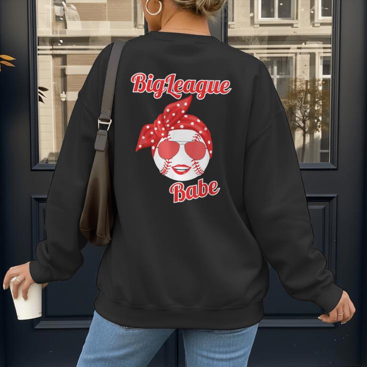 Cute Love Baseball BigLeague Babe Hot Baseball Mom Women's Sweatshirt Back Print Cute Love Baseball BigLeague Babe Hot Baseball Mom Women's Sweatshirt Back Print