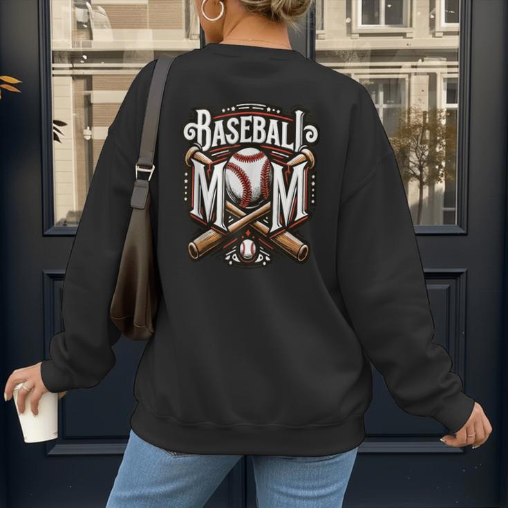 Home Run Baseball Mom Women's Sweatshirt Back Print