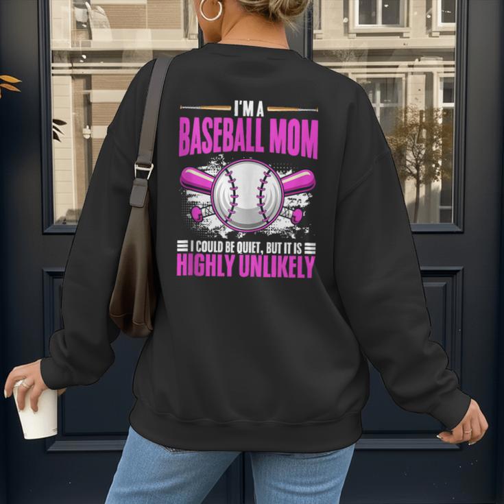 I'm A Baseball Mom Baseball Pitcher Catcher Baseball Player Women's Sweatshirt Back Print I'm A Baseball Mom Baseball Pitcher Catcher Baseball Player Women's Sweatshirt Back Print