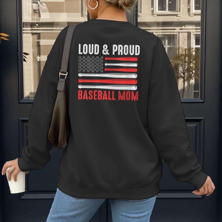 Loud & Proud Baseball Mom Sport Women's Sweatshirt Back Print Loud & Proud Baseball Mom Sport Women's Sweatshirt Back Print