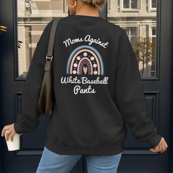 Moms Against Baseball Pants Baseball Mom Rainbow Women's Sweatshirt Back Print Moms Against Baseball Pants Baseball Mom Rainbow Women's Sweatshirt Back Print