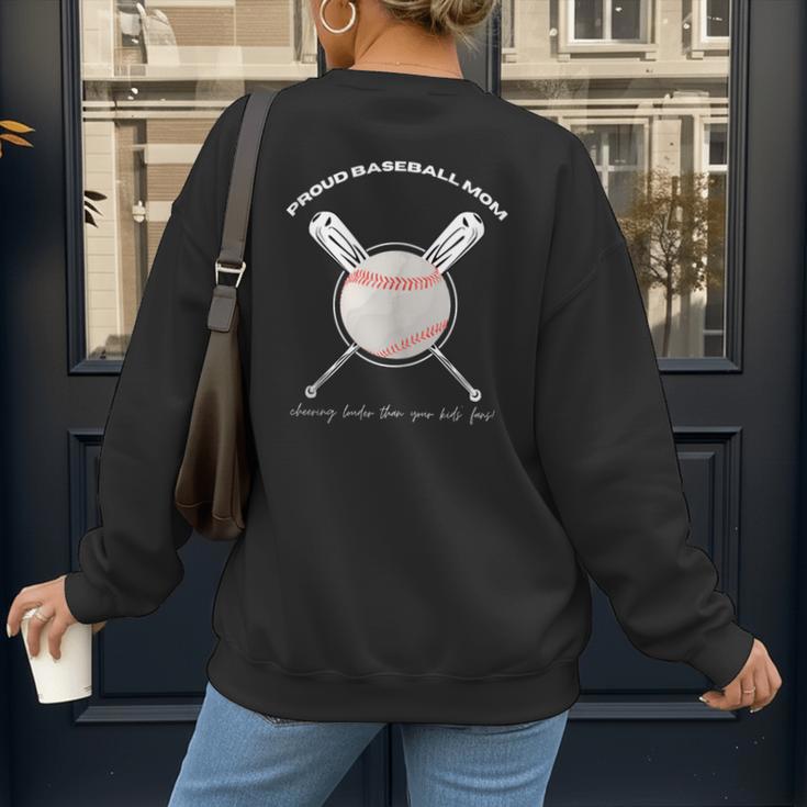 PROUD BASEBALL MOM Women's Sweatshirt Back Print PROUD BASEBALL MOM Women's Sweatshirt Back Print
