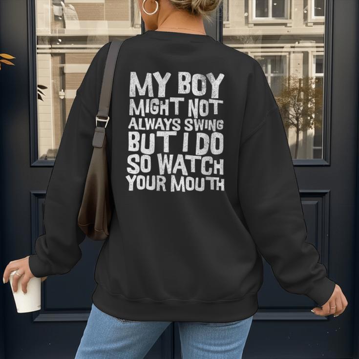 Proud Sassy Baseball Mom Women's Sweatshirt Back Print Proud Sassy Baseball Mom Women's Sweatshirt Back Print